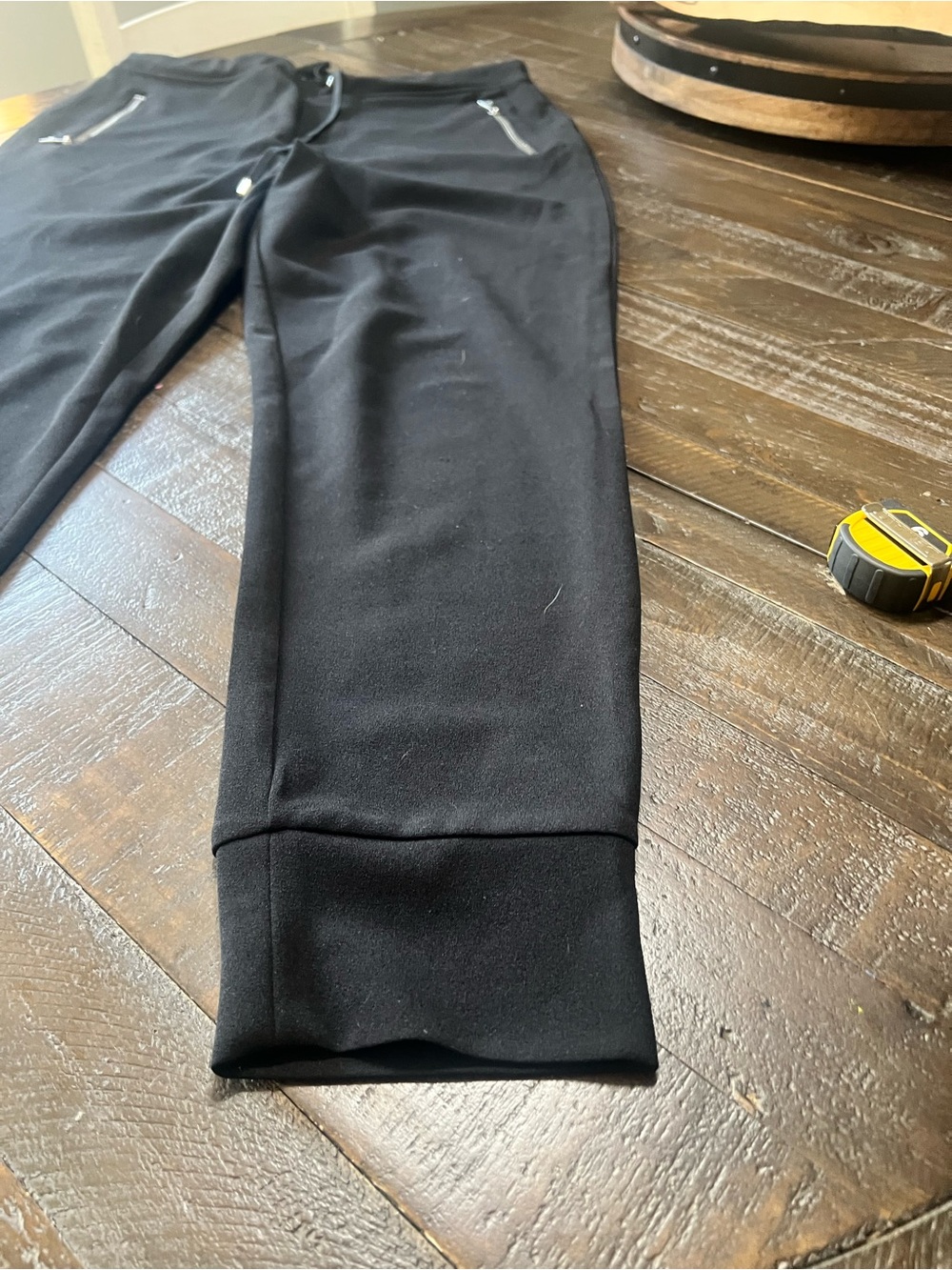 DKNY Black Drawstring Jogger Pants with Zip Pockets - Picture 5 of 5